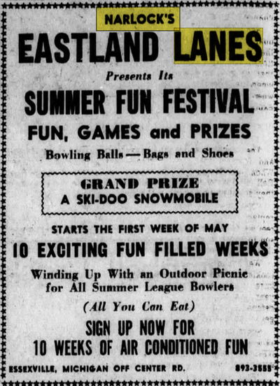 Eastland Bowling Center (Eastland Lanes) - Apr 14 1971 Ad (newer photo)